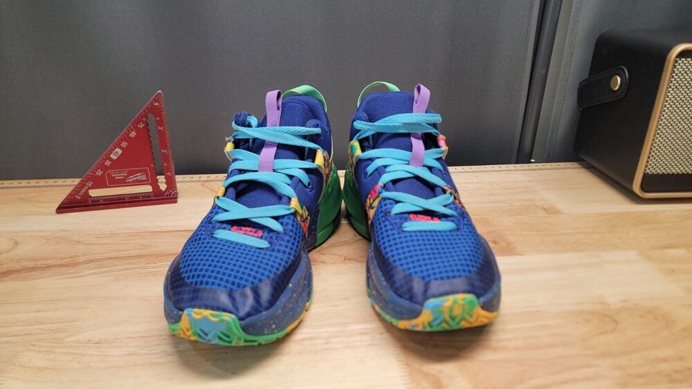 Nike LeBron Shoes Youth Size 6.5 Blue Multicolor Basketball Lion Logo DQ8650-400